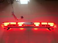 Barra de Luces Intermitentes para Bomberos, Barra de Luces Estroboscópicas Rojas para Vehículos de Emergencia con Altavoz y Sirena, Barra de Luces de Advertencia, Luz de Baliza