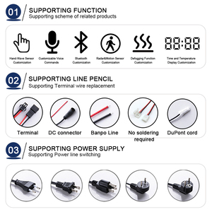Interrupteur Tactile Intelligent à Capteur Inductif 12V à Bouton Unique, Protection IP21, Portée de Détection 1-6mm, Variateur de Lumière à Trois Couleurs - Product Image 4
