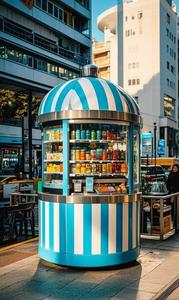 2024 Source Factory Recién llegado Inodoros portátiles Cabina prefabricada Street Airport Panel sándwich Quiosco de bebidas para Indonesia - Product Image 4