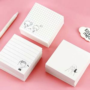 Bloc de Notas Autoadhesivo con Diseño de Dibujos Animados, Cuadriculado/Horizontal/En Blanco, para Oficina, Estudio y Temporada Escolar - Product Image 3
