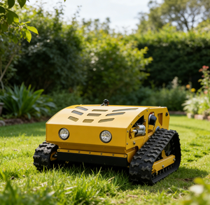 Zero Turn Lawn Mower Gasoline-Powered Weed Cutter <b>Robot</b> <b>Remote</b> <b>Control</b> Tracked Industrial All-Terrain Slope Lawn Mower - Product Image 1