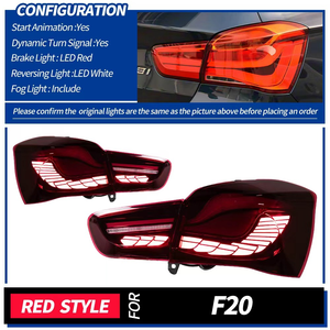 Pour Série 1 F20 F21 2015-2018, feux arrière OLED LED style GTS, lentille transparente, Plug & Play, neuf, 12V 36W 6000K 6000 lm, haute qualité 100% - Product Image 3