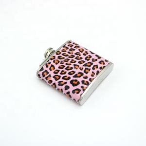 Bouteilles de finition panthère rose, accessoires de luxe, en acier inoxydable, carrées, pour whisky, vin, alcool, pour les hanches, 6oz - Product Image 4