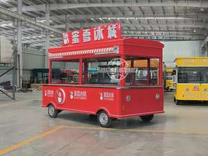 Kebab BBQ Food Trailers Fully Equipped Mobile Kitchen Dining <b>Car</b> French Fries Burger Pizza Food Truck with Deep Fryer - Product Image 3