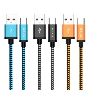 KAKU завод прямой поставщик Плетеный USB кабель Type-C кабель для зарядки данных