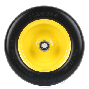 Pneu et roue anti-crevaison pour tondeuse autoportée 11x6.00-5, pneu de pelouse 11x6-5 avec roulement de 3/4 po - Product Image 2