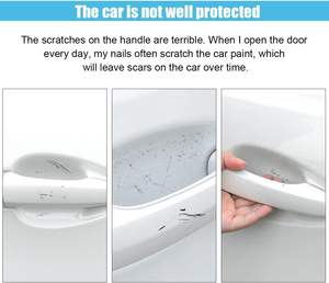 4 Pezzi GLSOWEE Protezioni Moderne Personalizzabili in Fibra di Carbonio per Maniglie Auto, Coperture Universali Anti-Graffio per Vernice Portiere Auto - Product Image 3