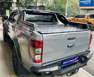 BESTWYLL 4X4 Next Gen Truck Bed Tonneau Pickup Trifold 3 Tri Fold Folding Hard Tri-Fold Cover For Ford Ranger Raptor XZ03