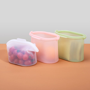 Sacs de conservation des aliments en silicone, 1000ML, résistants au micro-ondes, antibactériens, sacs d'étanchéité pour réfrigérateur, pour fruits et légumes - Product Image 3