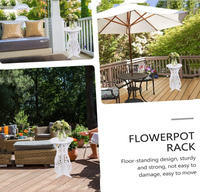 Produit exclusif Plateau de forme ronde en bois avec pieds design Table d'appoint pour salon Étagère décorative à fleurs pour la maison