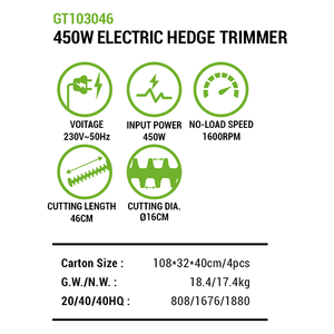 Taille-<span class=keywords><strong>haie</strong></span> électrique Vertak 450W, taille-<span class=keywords><strong>haie</strong></span> télescopique 190-250cm pour la mise en forme des haies et des arbustes de jardin - Product Image 2