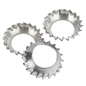 304 Stainless Steel Conical Serrated Lock <b>Washer</b>/External Tooth V Type Saw-Shaped Locking M3 M4 M5 <b>M6</b> - Product Image 1