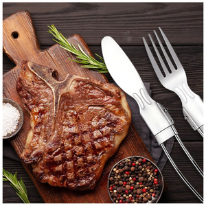 Folding Design Cutlery Sets Stainless Steel Foldable Knife <b>Fork</b> Spoon for Travelling - Product Image 6
