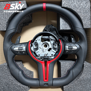 Volante Deportivo de Cuero Estilo M para <span class=keywords><strong>BMW</strong></span> Serie F10 E90 <span class=keywords><strong>M5</strong></span> F16 F20 F30 M3 F80 M4 F82 M2 F87 X5 F15 E70 E71 E F M Serie F11 F18 - Product Image 1