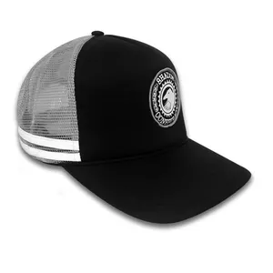 Trucker Cap Hoed Patch Snapback Caps En Trucker Hoeden Met String, groothandel Mannen Geborduurde Custom 6 Panel Mesh Platte Rand Zomer