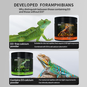 Polvo de Calcio para Lagartos, Vitaminas, Suplementos Nutricionales para Reptiles, Probióticos, Electrolitos, Polvo de Calcio D3, Polvo Multivitamínico - Product Image 2