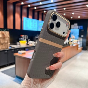 Nueva Funda de Teléfono de Cuero PU con Bloques de Color Estilo Equipaje para iPhone 17 Air, Funda Magnética con Tacto de Piel para iPhone 17 16 15 Pro Max - Product Image 5