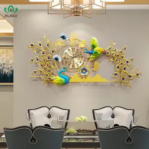 Ak Brass Classic Metal Natural Color Wedding Decoration Wall Clock With English Number For Home Decor