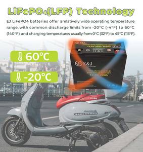 <span class=keywords><strong>Batterie</strong></span> liquide pour vélo électrique E&J 12V 20Ah EJ1220LFP LiFePO4 Cathode avec protection basse température BMS -20°C +60°C Température de fonctionnement - Product Image 4