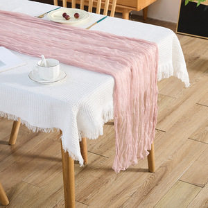 Chemins <span class=keywords><strong>de</strong></span> <span class=keywords><strong>table</strong></span> en gaze bleu dégradé |   Décoration <span class=keywords><strong>de</strong></span> mariage bohème, <span class=keywords><strong>chemin</strong></span> <span class=keywords><strong>de</strong></span> <span class=keywords><strong>table</strong></span> rustique en tissu transparent pour mariage, fête prénuptiale, anniversaire - Product Image 5