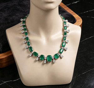925 silver glass necklace shines, fashionable for holiday parties, business occasions, daily wear, a delightful <b>gift</b> for girls L - Product Image 4