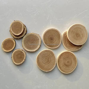 Disques d'arbre en bois de petite taille personnalisés en gros, 4 cm à 8 cm, tranches, tasses, sous-verres pour projets d'artisanat, décoration de fête et de maison - Product Image 5