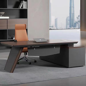 Meja kantor Modern eksekutif bos dengan kombinasi kabinet-furnitur komersial tahan lama - Product Image 4