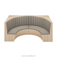 Canapé classique double face Chaise et table commerciales Ensembles de meubles de restauration rapide pour restaurant, cantine et barbecue