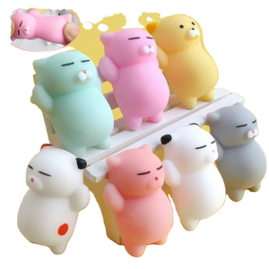 <b>Cat</b> Dumpling TPR <b>Squishy</b> Toy Super Cute Mini Animal Doll Hand Squeeze Vent Toy Stress Relief Decompression Toy for Kids Adults - Product Image 1