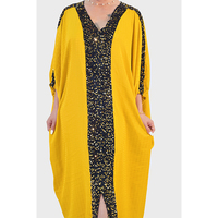 Hochwertige, atmungsaktive, bestickte, locker sitzende Boubou Femme Afrikanische Dashiki Maxi-Robe mit langen Fledermausärmeln für muslimische Frauen