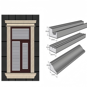 Cubiertas Decorativas para Ventanas Exteriores de la Marca <span class=keywords><strong>JunHui</strong></span>, Resistentes a la Corrosión y a la Humedad, Fabricadas con EPS, Molduras para Pilares de Edificios - Product Image 4