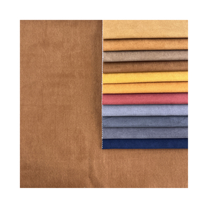 Kain Beludru <span class=keywords><strong>Suede</strong></span> Pewarna Benang Polos Berkualitas Tinggi 380gsm dengan Lapisan Belakang Poliester untuk Proyek Kerajinan dan Furnitur - Product Image 1