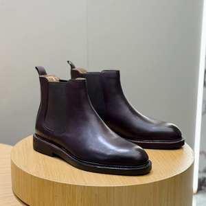Botas <span class=keywords><strong>Chelsea</strong></span> de Cuero Vacuno de Alta Calidad, Originales de Italia, para <span class=keywords><strong>Caballero</strong></span>, Formales, de Oficina, con Suela Gruesa y Cómodas - Product Image 2
