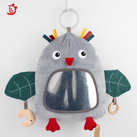 ODM Usine En Gros Doux Hibou Jouet Nouvellement Conçu Bébé Miroir De Sécurité Nouveau-Né Animal En Peluche Musique Mignon Hibou Conçu Jouets