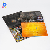 Calendrier mural pliable en papier durable de luxe multi-tailles, impression offset pour le Nouvel An, cadeau d'affaires, service d'impression personnalisé