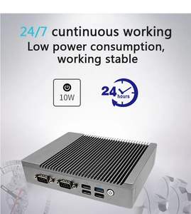 J1900 I3 I5 Fanless <strong>Mini</strong> Pc 4G LTE Supported <strong>Linux</strong> Ubuntu OS Dual LAN 2 Display Embedded Industrial Pc Factory Price Pc <strong>Computer</strong> - Product Image 2
