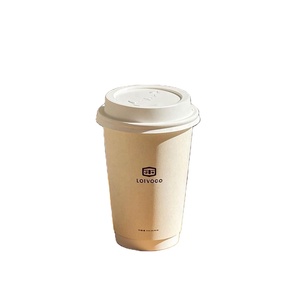 แก้วกระดาษกาแฟแบบใช้แล้วทิ้งสองชั้นกันน้ำ ขนาด 4 ออนซ์ 8 ออนซ์ 12 ออนซ์ 16 ออนซ์ พร้อมฝาปิด พิมพ์โลโก้ได้ เป็นมิตรกับสิ่งแวดล้อม ย่อยสลายได้ทางชีวภาพ - Product Image 2