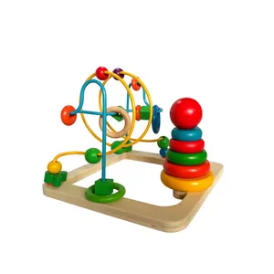 Rainbow stacker giocattoli impilabili in legno colorati per bambini