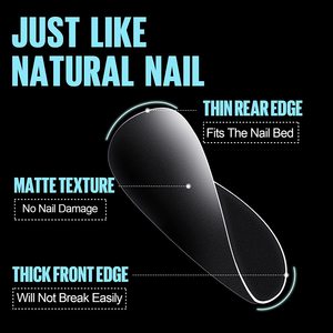 <span class=keywords><strong>AILLSA</strong></span>, alta calidad, 360 Uds., puntas de uñas de cubierta completa de acrílico cuadrado Extra corto, puntas de uñas de cubierta completa mate, punta de uñas de Gel suave - Product Image 2