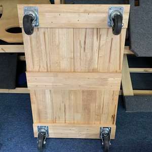 Grand plateau de meubles en bois massif chariot à main chariot mobile à quatre roues chariot avec plate-forme personnalisable OEM - Product Image 6