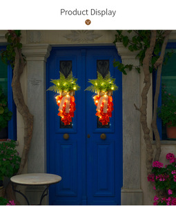 DAMAI Easter Holiday Supplies Tulip Carrot Wreath Orange Carrot Swag Easter Door Decoration Decor for Door Window - Product Image 6