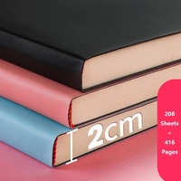 Carnet en cuir A4 grand format 2026, ligné, pour la planification quotidienne, les devoirs scolaires et le journal professionnel
