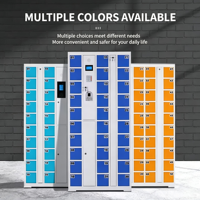 Casier de rangement pour téléphones portables, armoire de dépôt pour téléphones des employés, armoire de rangement pour étudiants avec lecture de code QR, reconnaissance d'empreintes digitales et de visage