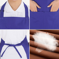 Apron Dapur Kustom Cetak Logo Dominik, Apron Kulit untuk Memasak, Grosir, Kebun, Barista, dengan Kantong Lepas Cepat