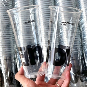 Dùng một lần rõ ràng PLA/Pet cốc nhựa với mái vòm Nắp biểu tượng tùy chỉnh 12oz 16oz 24oz Smoothie uống cup lụa Màn hình in ấn - Product Image 4