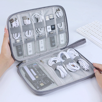 Black Tech Gadget sac de rangement cordon de voyage câble organisateur pochette Portable électronique accessoires transportant sac de rangement