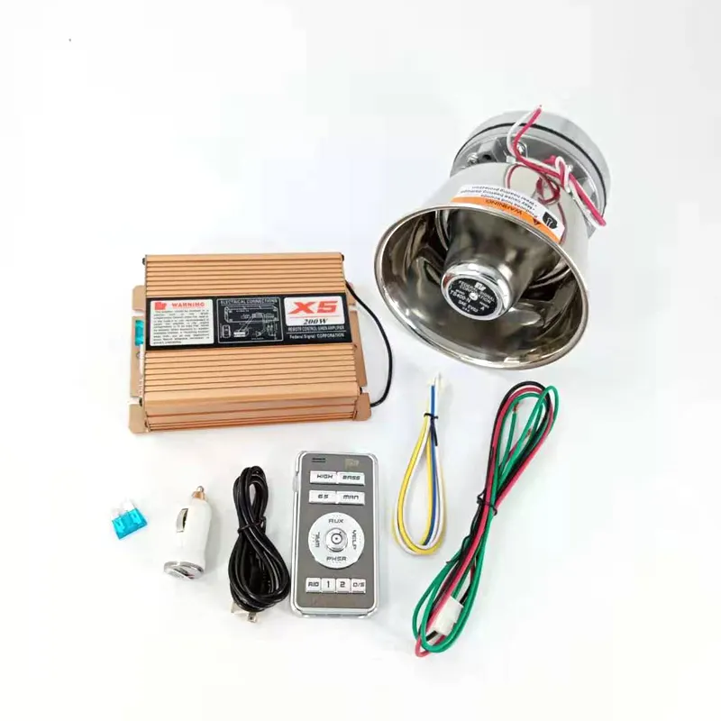 200W 18Sounds Auto Sirene Horn PA Lautsprecher Auto Warnung Alarm Horn MIC System Kit