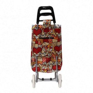New Fashion Light Collapsible Wheeled Shopping Trolley Bag Grocery Foldable Shopping Cart With Wheels - Product Image 5