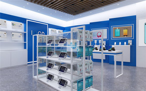 Diseño de Exhibición de Teléfonos Móviles Azul de Última Generación, <span class=keywords><strong>Ideas</strong></span> Modernas de Decoración <span class=keywords><strong>Interior</strong></span> de Tiendas de Móviles Personalizadas para Tiendas de Accesorios para Teléfonos - Product Image 6