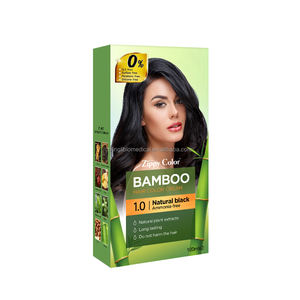 Crème colorante capillaire permanente noire au charbon de bambou Zippy Color, sans ammoniaque, couvre les <span class=keywords><strong>cheveux</strong></span> gris, vente en gros - Product Image 1